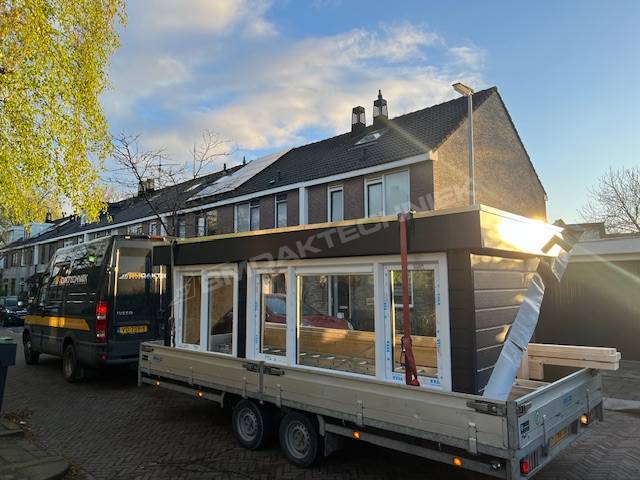 Dakkapel op trailer Prefab dakkapel op trailer